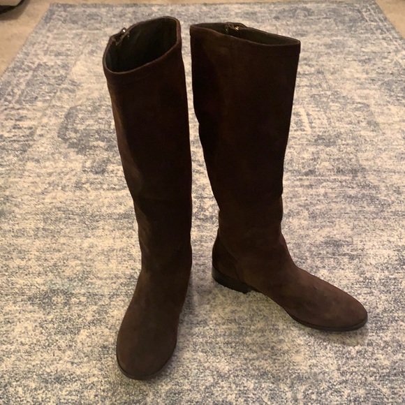 J. Crew Shoes - J.Crew chocolate brown suede riding boots